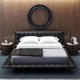 thumbnail image 3 of Nordic CAMA Modern Simple King Size Bed Frame Queen Bed Black Leather Wooden Double Bedroom Furniture Set Мебель Д&amp My Lux Decor Round, 3 of 17
