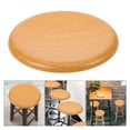 thumbnail image 3 of Taburete de madera con tapa redonda y asiento de madera, taburete de bar con asiento de madera, repuesto de taburete de madera., 3 of 7