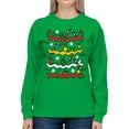 thumbnail image 2 of Festive Candy Cane Pattern Men's Sweatshirt, 2 of 3