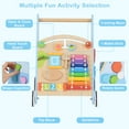 thumbnail image 5 of OLAKIDS Wooden Baby Walker, Montessori Walker with Multiple Activity Toys, Storage, Push Walker Toys for Infant Learning to Walk, Sit to Stand Walker for Boys Girls Aged 1+ Years, 5 of 10