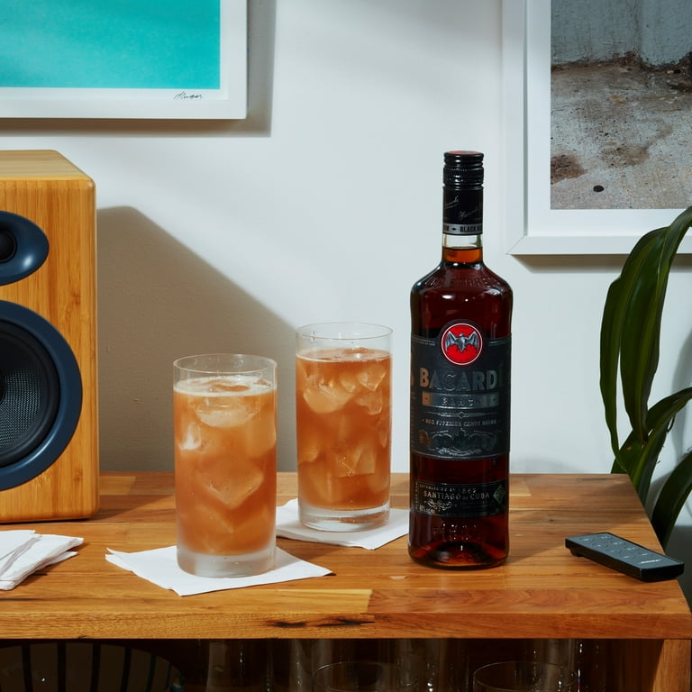 BACARDI Black Rum, Gluten Free, 1.75 L Bottle, ABV 40