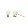 thumbnail image 1 of Freshwater Pearl with Birthstone Stud Earrings, 1 of 2