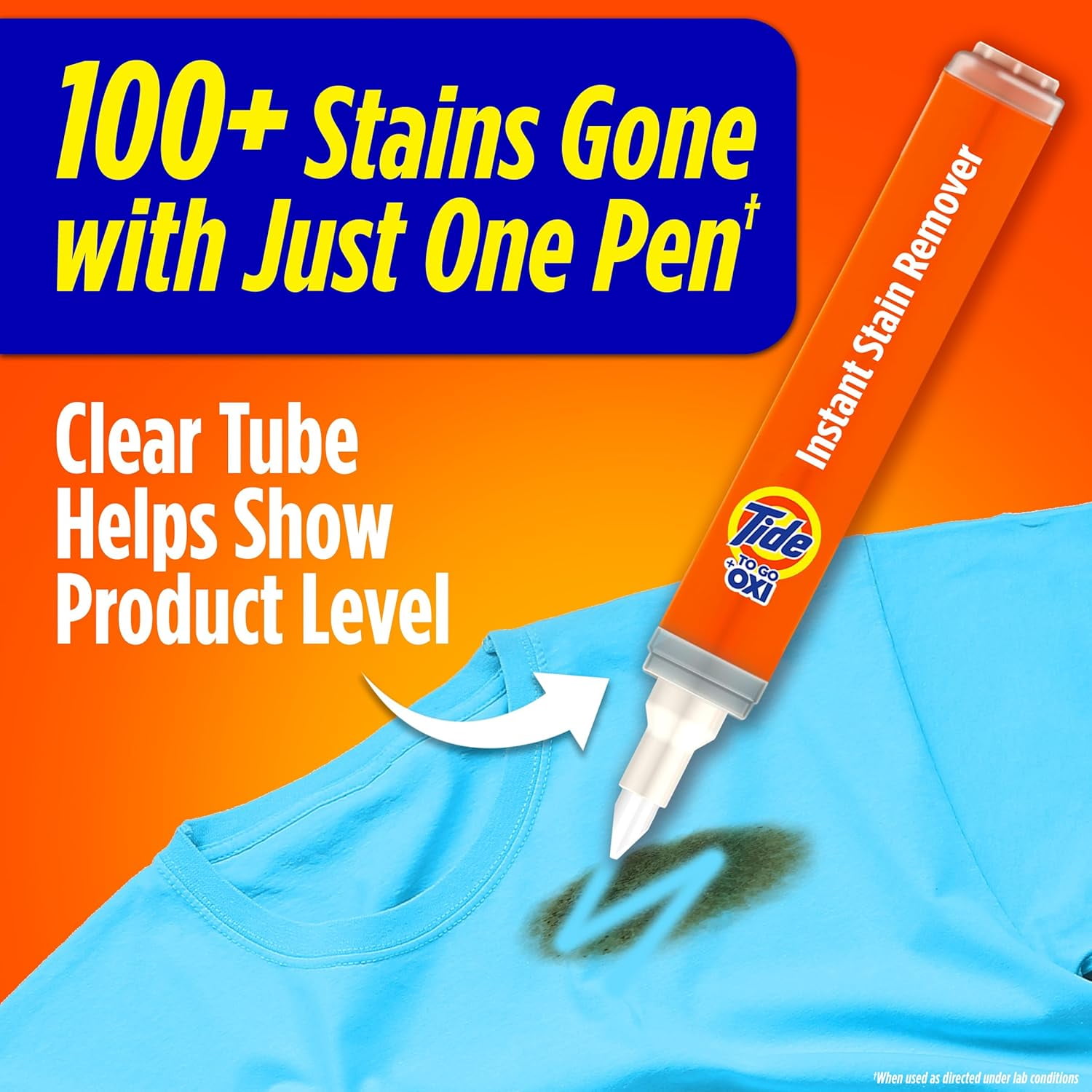 Tide Stain Remover for Clothes, Tide To Go Pen, Instant Stain & Spot Remover for Clothes, Travel & Pocket Size, 5 Count (Pack of 1), Packaging May Vary