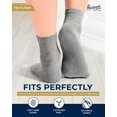 thumbnail image 3 of 6PR  91% Men's Cotton Diabetic Ankle Quarter Socks, 3 of 5