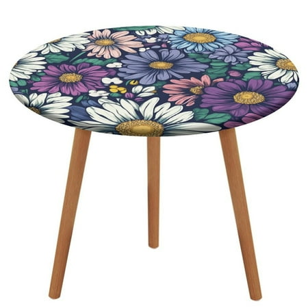 

ZHANGS Intricate Aster Patch 1690 Round Table Cover Stain-Resistant Fitted Tablecloth Oil-Proof Wipeable Elastic Table Cover Waterproof Table Cloth for Halloween Thanksgiving Christmas