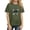 Army Green, variant on YOUYEDIAN Tops for Girls Summer Short Sleeve Crew Neck Bow Print Shirts Toddler Fashion Y2k Tees (Black, 9-10 Years)