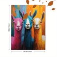 thumbnail image 3 of Qisvanset 12x16 Inch 2D Flat Framed Canvas Art, Vibrant Llama Goat Sheep Farm Animal Boho Wall Art Home Room Decor, 3 of 5