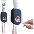 thumbnail image 1 of Toothpaste Dispenser, Wall Mounted Toothbrush Squeezer Compatible With Kids, Blue, 1 of 3