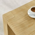 thumbnail image 5 of Rectangular Coffee Table Set of 2 with End Side Table, 2-Tier Wood Center Table with Sturdy Base and Open Shelf, Farmhouse Low Storage Table for Living Room, Home, Office, Apartment, Oak, 5 of 7