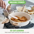 thumbnail image 6 of GreenLife Arte 8 Piece Ceramic Nonstick Cookware Pots and Pans Set, Induction Suitable, Wood Print Handles, Glass Lids, Stock Saucepans & Frying Pans, Dishwasher Safe, Speckled Cream, 6 of 9