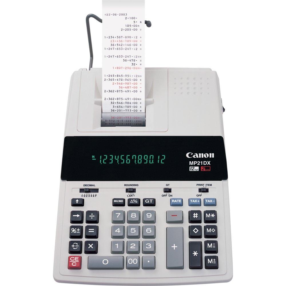 Canon MP21DX Color Printing Calculator, White, 1 Each (Quantity