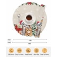 thumbnail image 6 of 13 Inch Round Placemats Set of 4, Christmas Cats Non Slip Heat Insulation PP Table Mats, Xmas Tree Poinsettia Botanical Linen Texture Washable Place Mats for Kitchen Dining Party Table Decor, 6 of 7