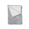 thumbnail image 2 of Ethnic Soft Flannel Fleece Throw Blanket, Far Eastern Mandala Pattern with Floral Spring Vibrant Oriental Nature Tones, Cozy Plush for Indoor and Outdoor Use, 60" x 80", Multicolor, by Ambesonne, 2 of 5