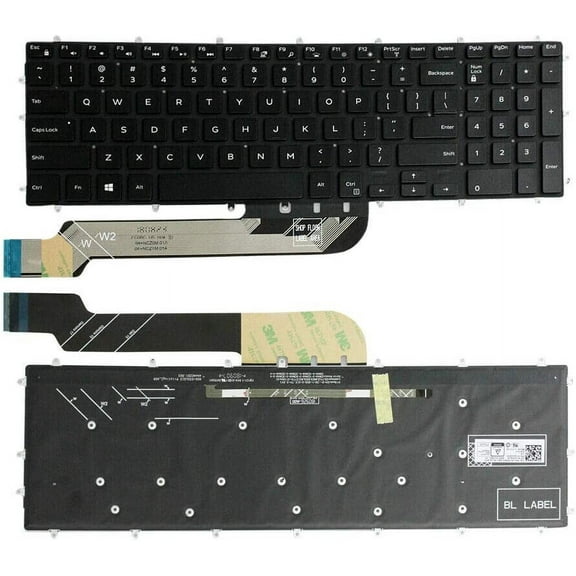 New US Black English Backlit Laptop Keyboard (Without palmrest) Replacement for Dell G3 15 3590 G3 3579 G3 3779 G5 15 5590 G7 15 7588 17 7790 G7 15 7590 Light Backlight