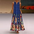 thumbnail image 2 of outfmvch plus size dress for women plus size print daily casual sleeveless vintage bohemian v neck maxi dress womens dresses fall dresses, 2 of 9