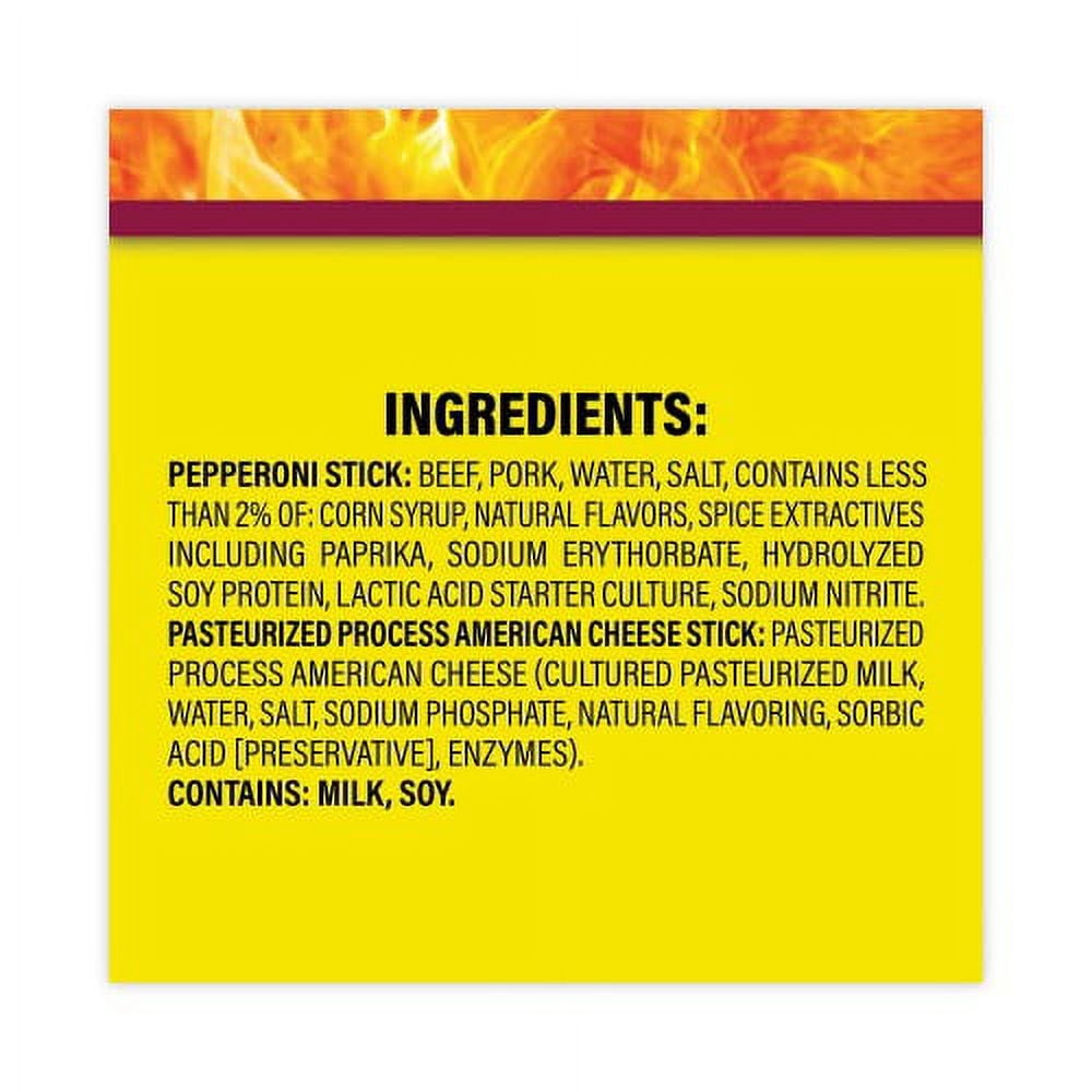 Slim Jim Pepperoni and Cheese Meat Sticks, 1.5 oz, 18/Carton, Each
