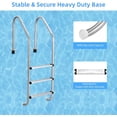 thumbnail image 4 of Pool Ladder, 304 Stainless Steel Swimming Pool Ladder, Heavy Duty Pool Escalator, 3 Step Pool Pedal Ladder, for Above Ground Pools Stair Entry System, with Handrails, 4 of 7