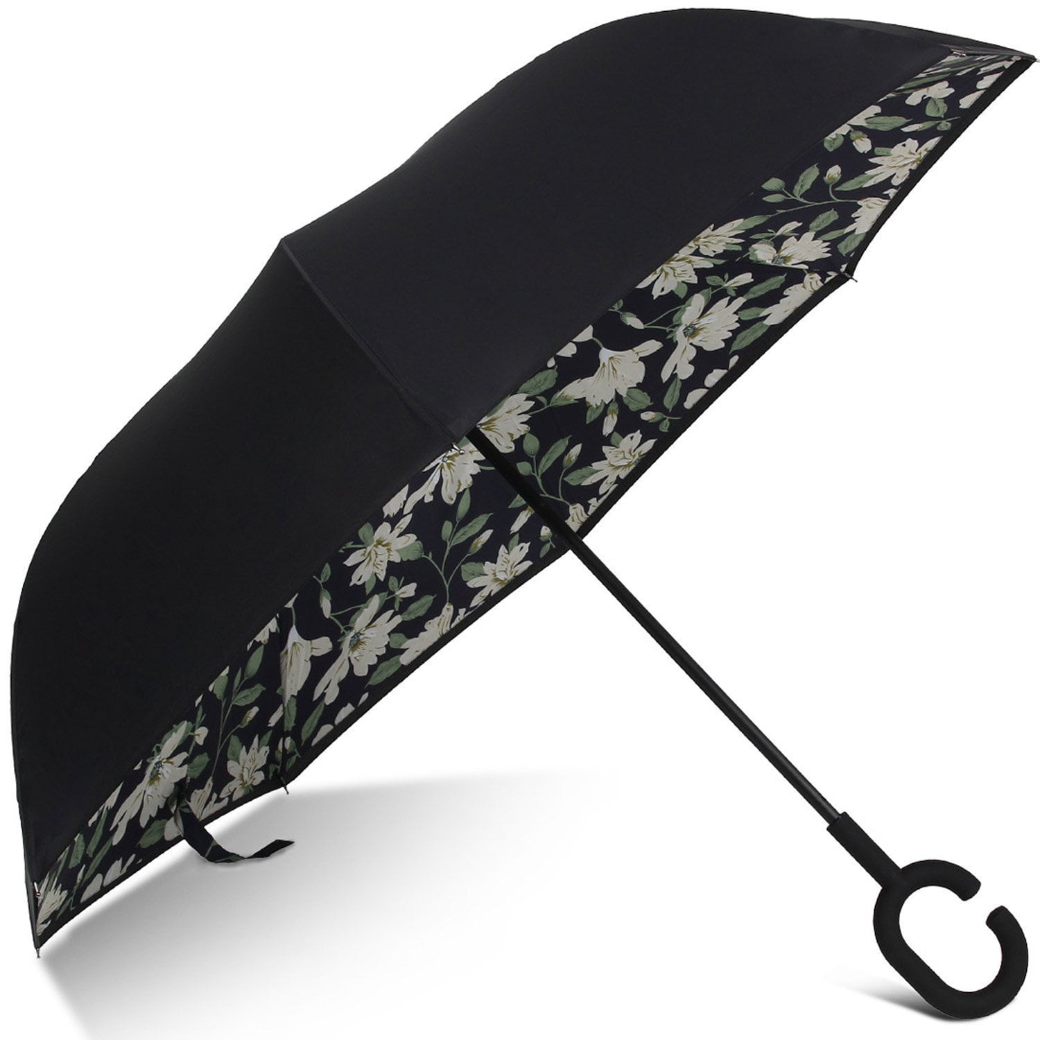 Anti-UV Sun Umbrella Black&White Stripe Automatic Folding Umbrella Parasol Lager 