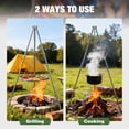 thumbnail image 2 of Adjustable Stainless Steel Camping Tripod Grill, Round Grate with Carry Bag for Outdoor BBQ, 2 of 9