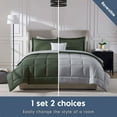 thumbnail image 6 of LammaLoe Full-Size Comforter Set, With Sheets, Reversible Bed In A Bag 7 Piece, Bedding Set, Olive Green, 6 of 7