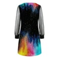 thumbnail image 5 of Women Dress Casual Summer Sexy Printed Mesh Spring Long Sleeve Loose Dress, 5 of 5