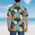 thumbnail image 6 of Xecao Sunflowers print Hawaiian shirt - a stylish short-sleeve button-down for men, perfect for casual beach and tropical outings., 6 of 9