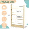 thumbnail image 2 of Petoto 4-Tier Behind The Door Bookshelf Slim, Behind the Door Storage Shelf for Study Living Room Bedroom Playroom, Wood Narrow Bookcase 3.9"D x 27.6"W x 47.3"H, 2 of 12