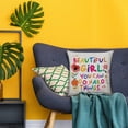 thumbnail image 4 of Funda de almohada Littlefa Cute Inspiring Girl You Can Do Hard, 4 of 5