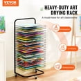 thumbnail image 2 of Art Drying Rack 25 Removable Shelves Paint Drying Rack With Wheels Black, 2 of 6