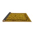 thumbnail image 2 of Ahgly Company Indoor Round Oriental Yellow Industrial Area Rugs, 7' Round, 2 of 4