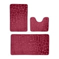 thumbnail image 2 of Linnome 3 Piece High Density Sponge Bath Mat Set Absorbent Non Slip Soft Washable Home Bathroom Decor Needs, 2 of 7