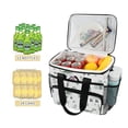 thumbnail image 2 of FORMRS Insulated Cooler Bag 24 Cans Capacity Soft Leakproof Lunch Box with Side Pockets, Green Dinosaur Pattern, 2 of 7