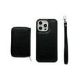 thumbnail image 5 of Allytechgroup for iPhone 16 Plus Wallet Case Card Holder, PU Leather Phone Case Women Men Protective Cover Wrist Strap Zipper Credit Card Slots For iPhone 16 Plus, Black, 5 of 11