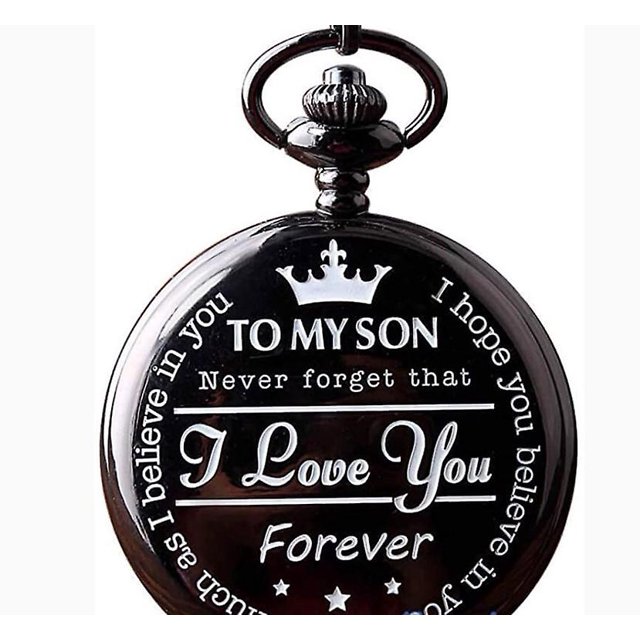 Regalo de reloj de bolsillo para hijo - Nunca olvides esto, te amo TUNC Sencillez