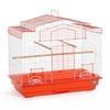 Prevue Pet Products Barn Style Bird Cage - Stand Alone Metal Bird Cage with Removable Tray, Wood Perches & Feeder Cups, Indoor Enclosure for Parakeets, Cockatiels, Finches & Small Birds - Red