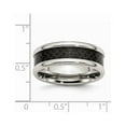 thumbnail image 6 of Stainless Steel Polished w/ Black Carbon Fiber Inlay 8mm Band, 6 of 6