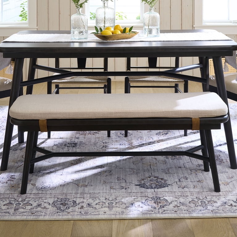 Better Homes & Gardens Springwood Dining Bench, Charcoal photo 1