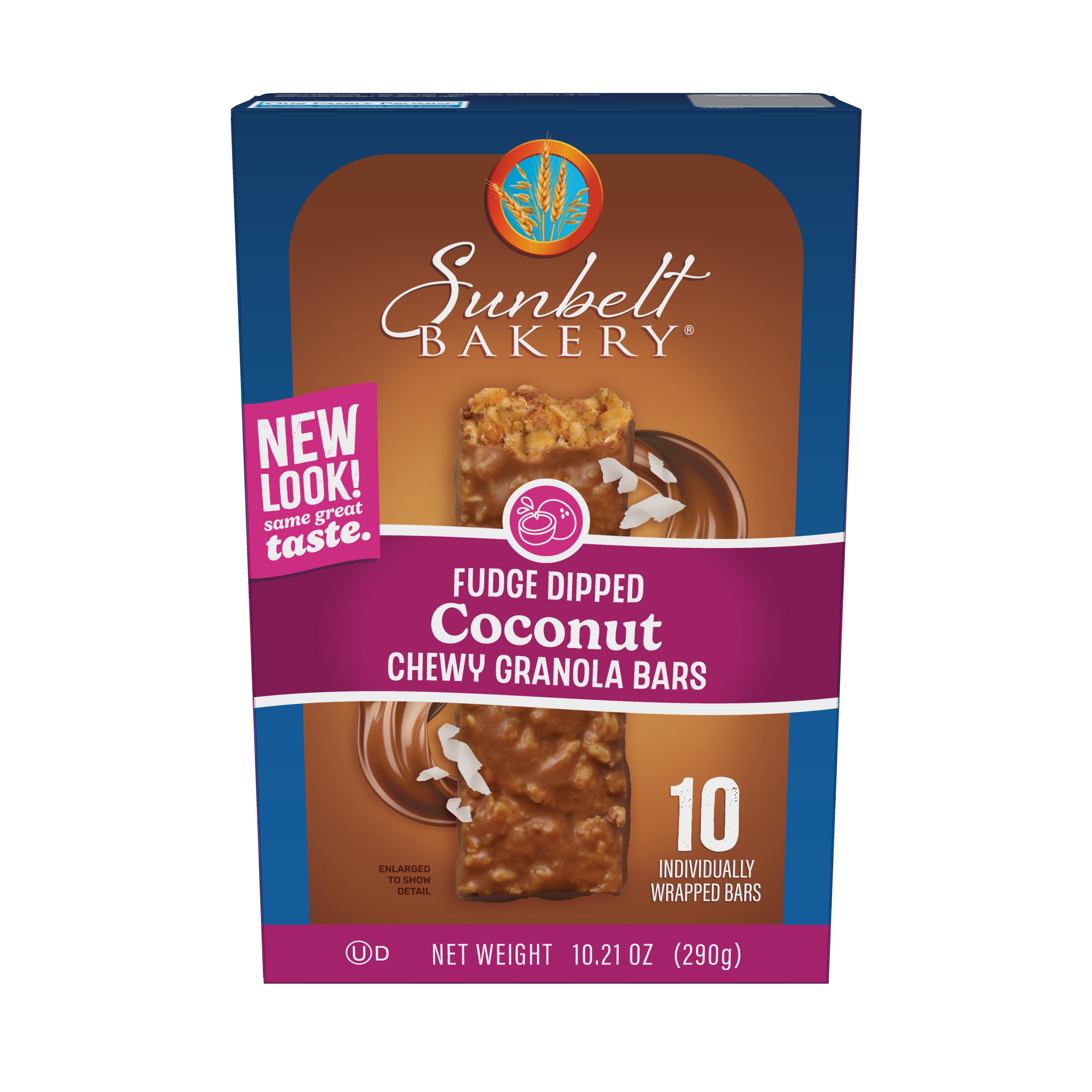 (6 pack) Sunbelt Bakery Chewy Granola Bars, Fudge Dipped Coconut, 10 Ct