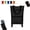 Black, variant on 2 in 1 Foldable Shopping Cart with Wheels, Reusable Waterproof Collapsible Grocery Shopping Tote Bag, Carry-or-roll Design for Groceries and Travel