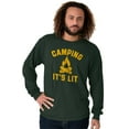 thumbnail image 5 of Camping Its Lit Pun Outdoors Nature Long Sleeve TShirt Men Women Brisco Brands 2X, 5 of 6
