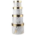 thumbnail image 1 of Briful Round Gift Boxes With Lids White Golden Gift Box For Flower Arrangement Empty Nested Large Gift Box For Bridal Shower Circle Gift Boxes For Presents Birthdays Wedding Anniversary Set Of 4, 1 of 1