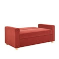 thumbnail image 5 of Serta Tennyson Scandinavian Convertible Loveseat with Full Size Sleeper, Cinnamon Velvet Fabric, 5 of 7