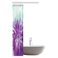 thumbnail image 3 of MYPOP Floral Decor Shower Curtain, Swirled Blooming Violet Flower Petals Essence Nature Print Fabric Bathroom Shower Curtain Set, 36 X 72 Inches, 3 of 3