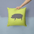 thumbnail image 2 of Carolines Treasures BB7759PW1414 Berkshire Pig Green Fabric Decorative Pillow, 14 x 14 in., 2 of 4