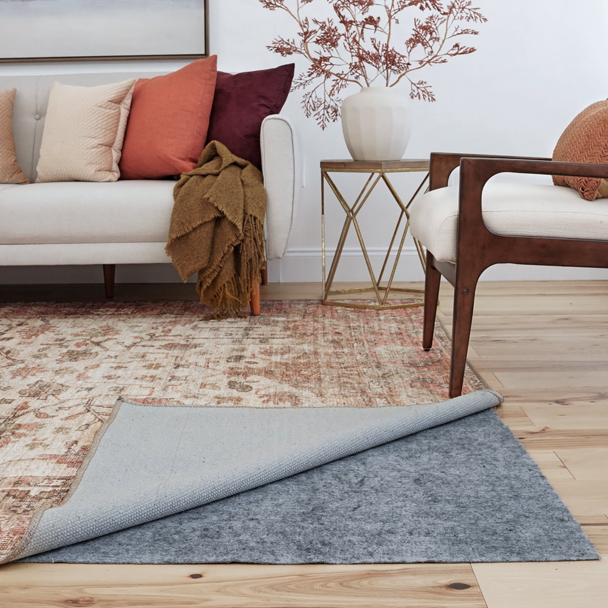 Felt 20x35 Area Rug (1'8'' x 3') Solid Gray Living Room Easy to Clean