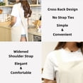 thumbnail image 3 of TOPTIE Japanese Style Cotton Linen Cross Back Apron with Pockets for Kitchen Cooking Garden Craft Art Painting-NavyBlue, 3 of 7