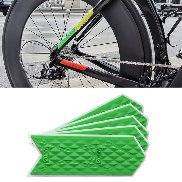 Protección de cadena DYNWAVEMX 5 uds Verde Cuadro de bicicleta Pegatina