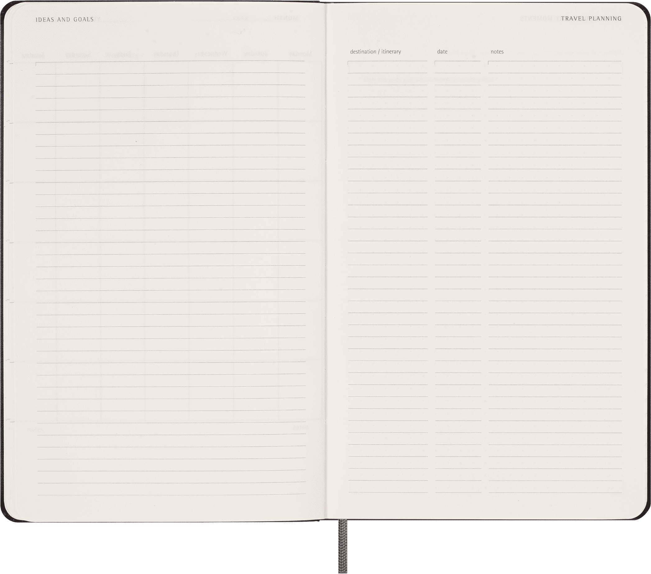 Moleskine Classic Weekly Undated Planner, Hard Cover, Large (5" x 8.25"), Black, 208 Pages