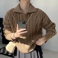 thumbnail image 4 of Vedolay Womens 2023 Coat Women Oversized Casual Jacket Casual Long Sleeve Distressed Ripped Coat,Khaki One Size, 4 of 5