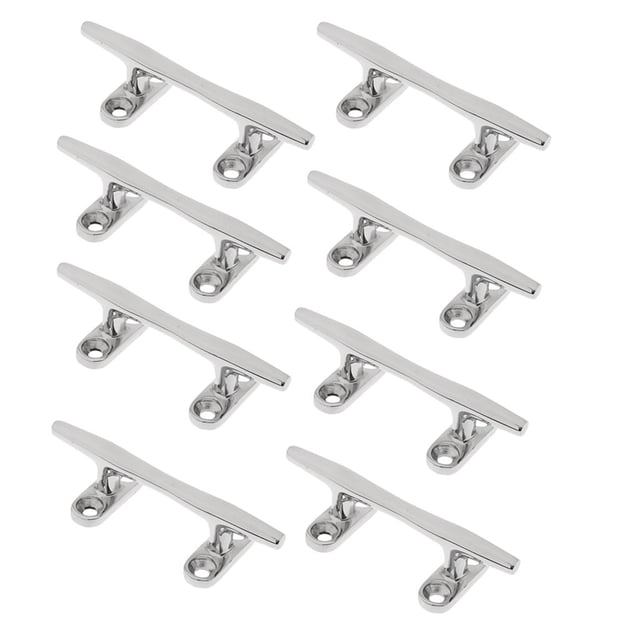 8x Muelle de abrazadera de cuerda de material acero inoxidable para barco marino resistente 4 pulgadas 10 cm DYNWAVEMX Grapa de cuerda para muelle de barcos
